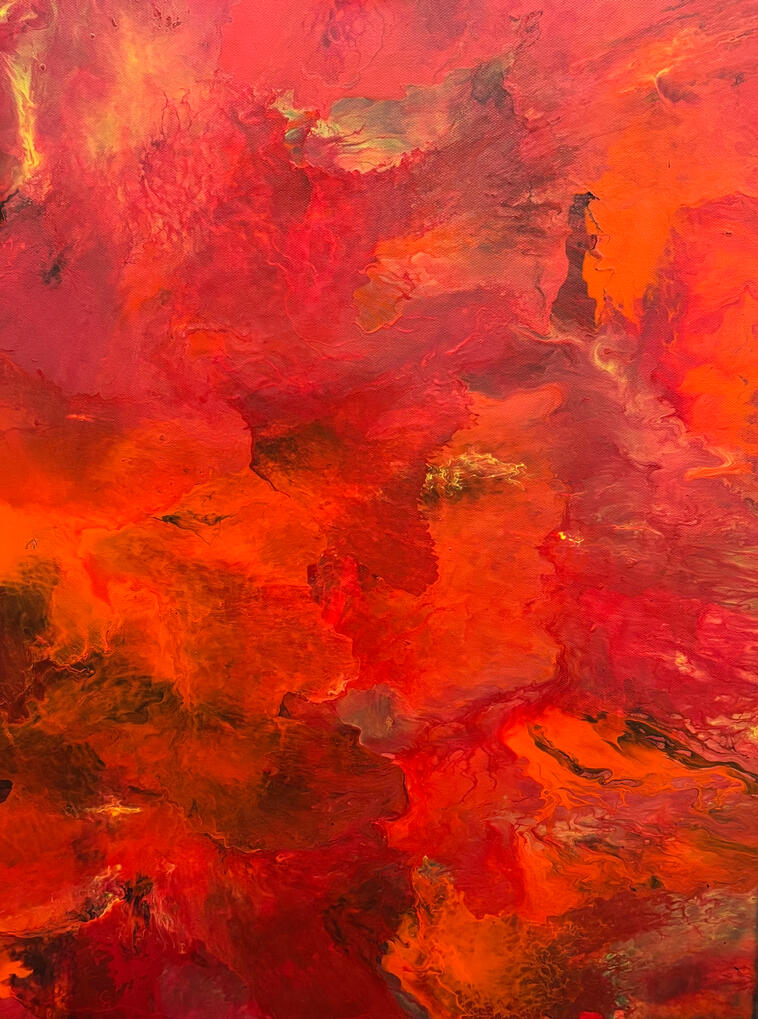 Grounding, Protection, and Personal Power. Fire 18x24