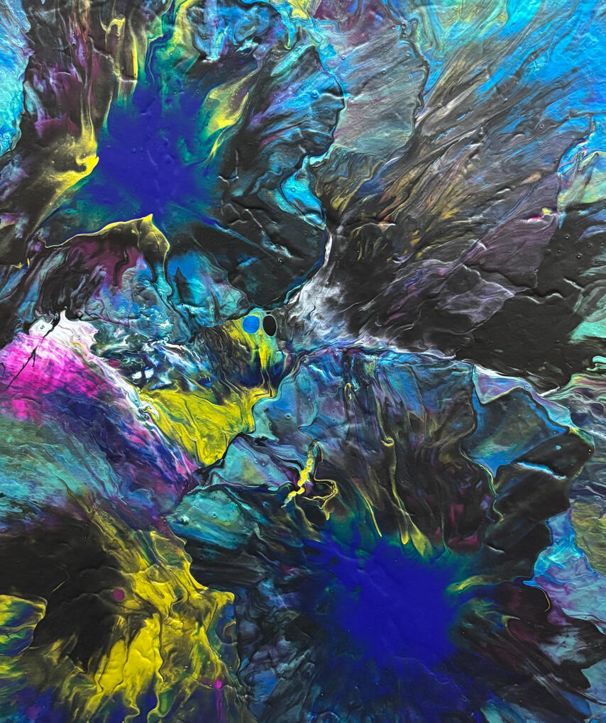 Cosmic Bloom 16x20 Thick Texture